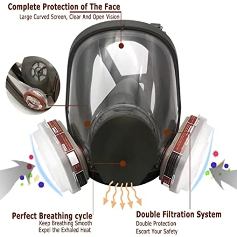 Kn95 Respirator Mask - Large Size 6800 Gas Mask Full