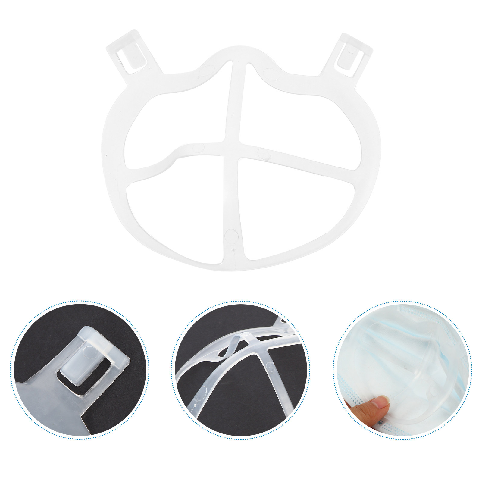 10Pcs Lightweight Odorless Mas - Silicone Mask Bracket 评论和价格