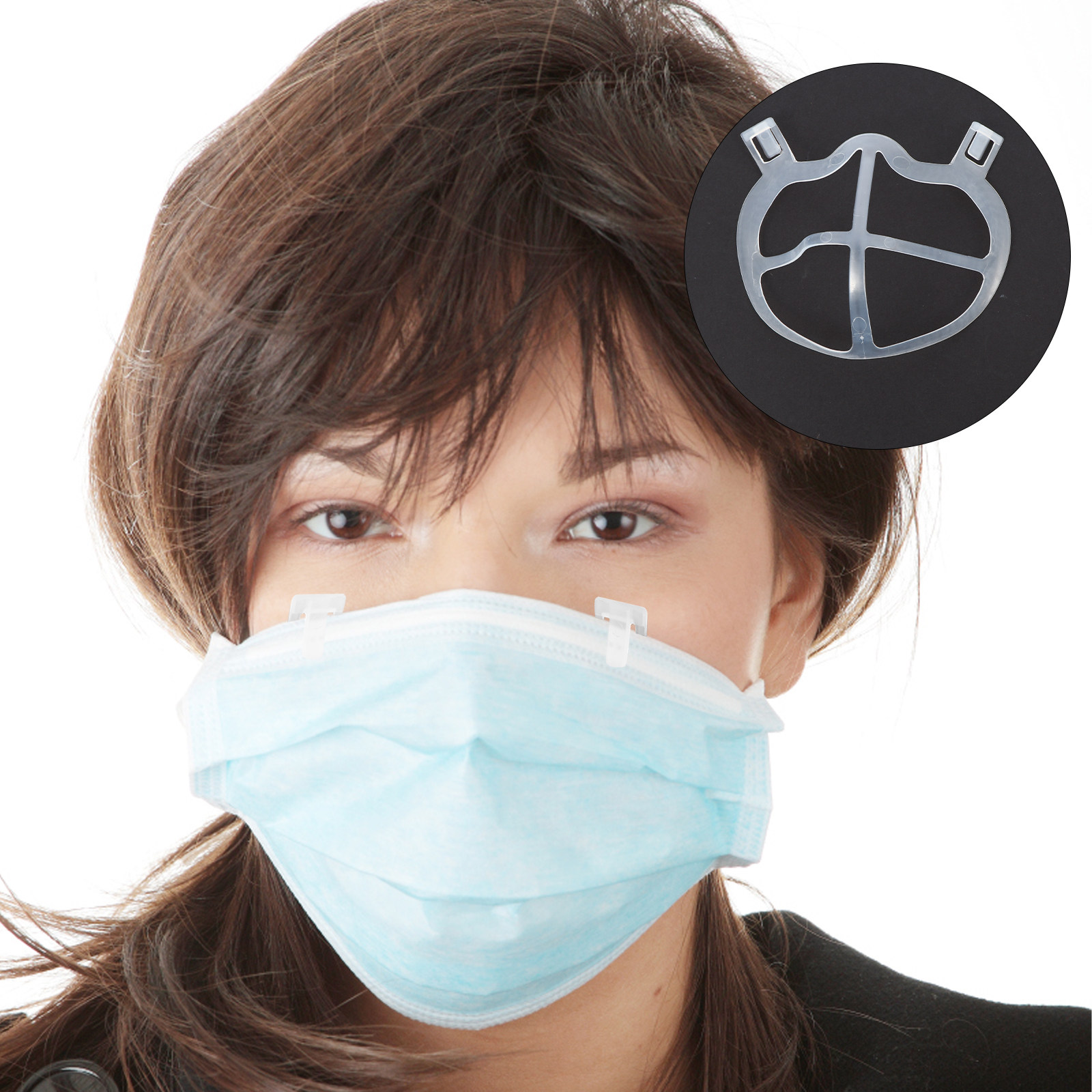 10Pcs Lightweight Odorless Sil - Silicone Mask Bracket 评论和价格