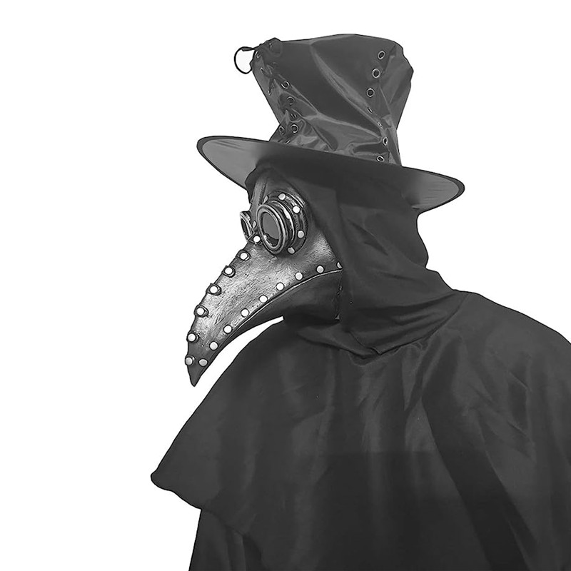 5pc Black Rubber Plague Doctor - Disposable Surgical Mask 评论和价格