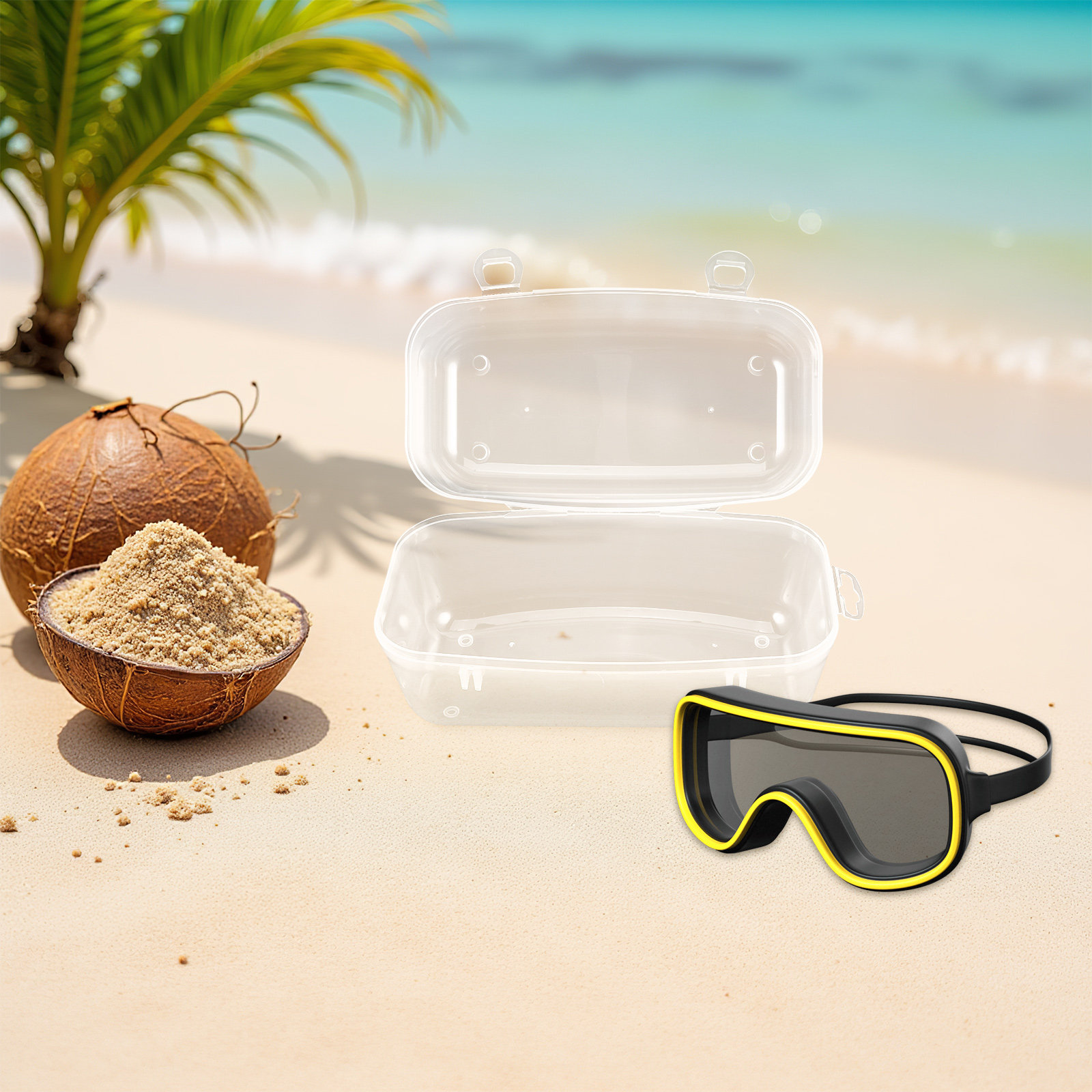 Hard Shell Waterproof Diving M - Mask Case Hard Shell 评论和价格