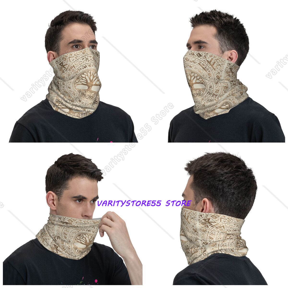 Custom Tree Of Life Viking Ygg - Neck Gaiter Face Cover 评论和价格