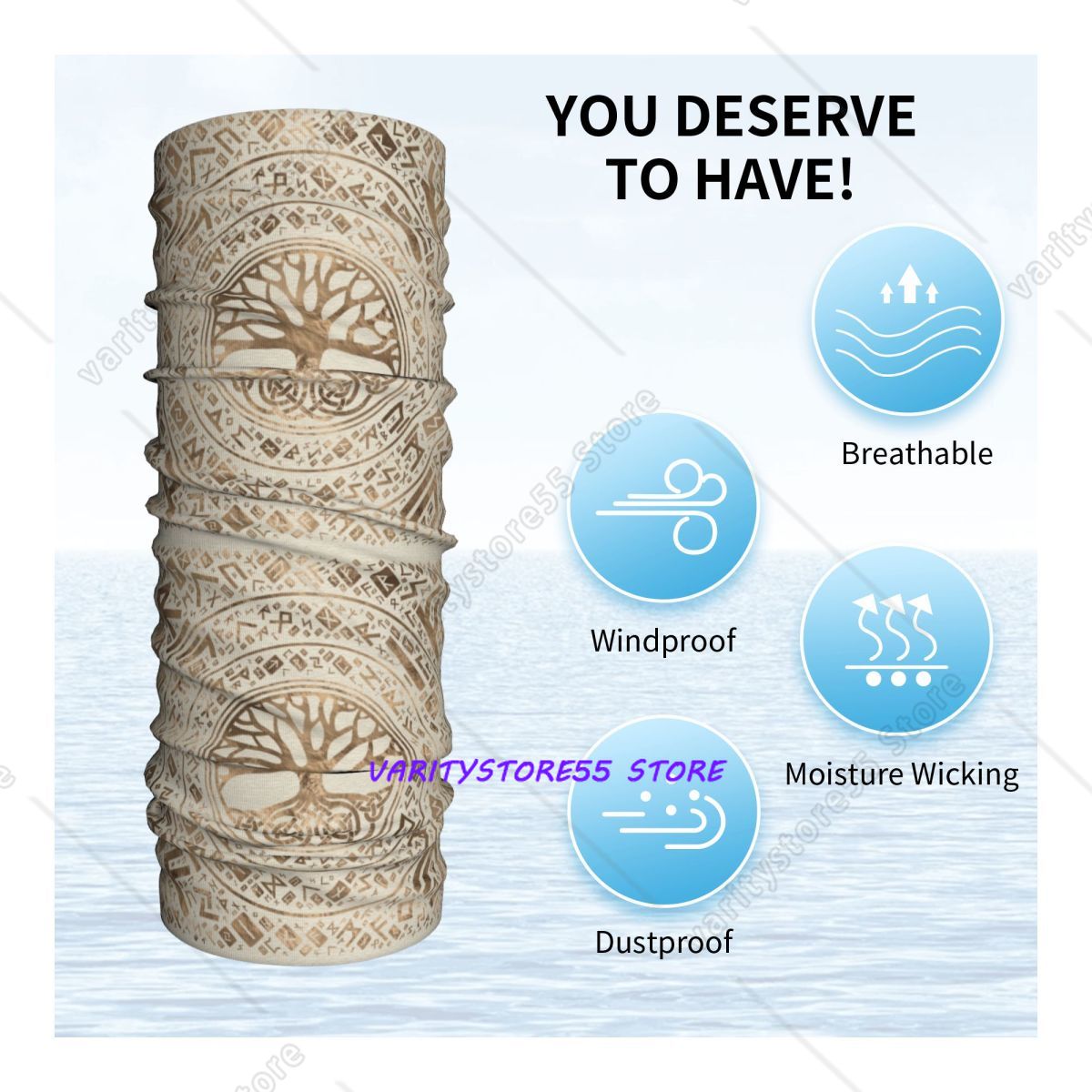 Custom Tree Of Life Viking Ygg - Neck Gaiter Face Cover 评论和价格