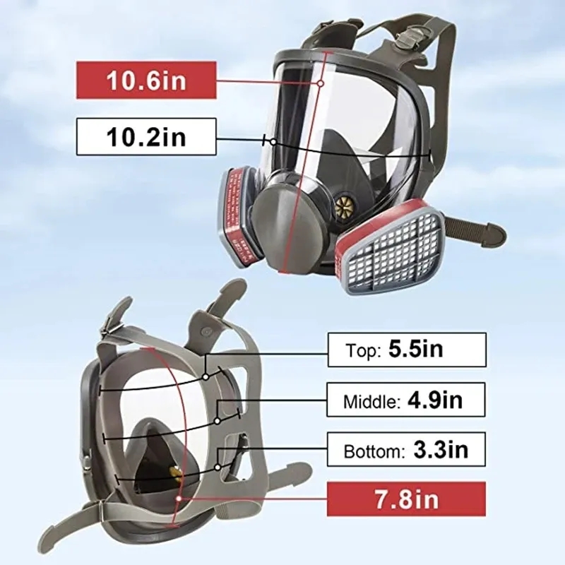 Large Size 6800 Gas Mask Full  - Kn95 Respirator Mask 评论和价格